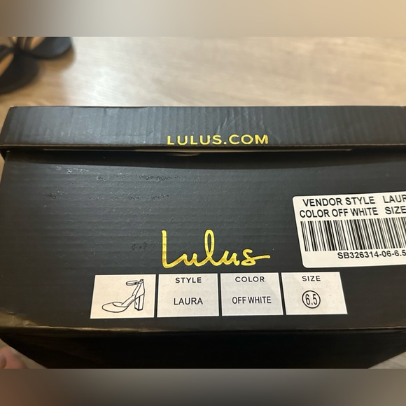 Lulu's Laura Off White Ankle Strap Heels - Picture 5 of 5